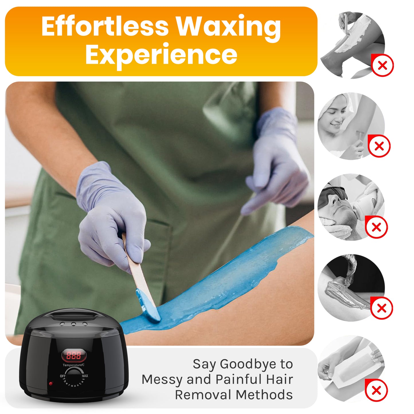 Bolusso Wax Device - 5 Types of Beans 500 Gram - 50 Wax Rods - Free